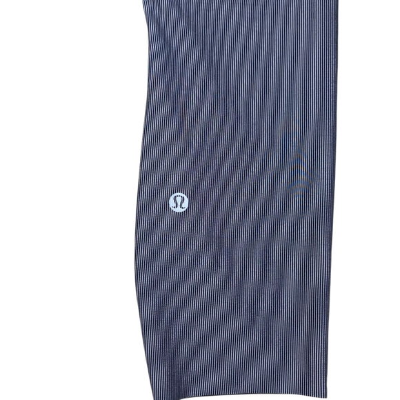 Lululemon Base Pace High-Rise Crop 23" *Two-Tone Ribbed Black/Grey - Picture 9 of 11